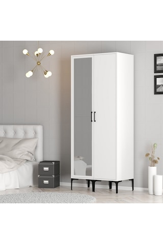Variant Kumsal 2 Kapılı Rs Gardrop - Beyaz / Beyaz
