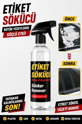 Auto Wiwax Etiket Sökücü Sprey Yapışkan Sticker Kalıntısı Temizleyici Ppf Sökücü 500 Ml