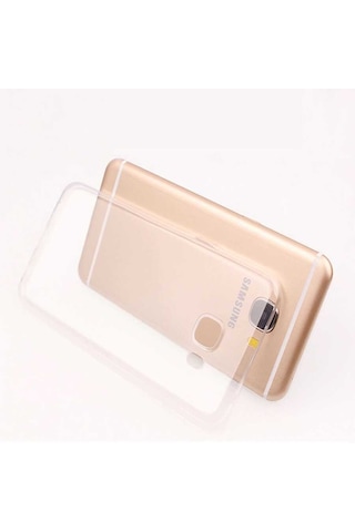 Samsung Galaxy Uyumlu C9 Pro Kılıf Şeffaf Silikon Hibrit Case (390127920) Renksiz