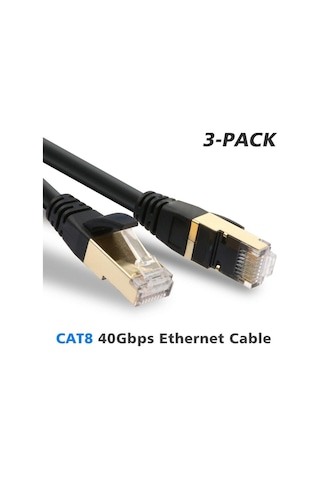 Network Kablo - Cat. 8 - Siyah - 2 Metre