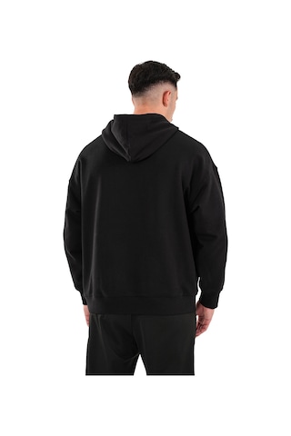 Musclecloth Elite Oversize Kapüşonlu Sweatshirt Siyah Siyah