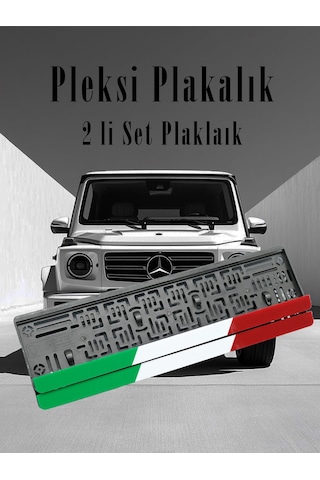 İtalyan Bayrak Renkli Plakalık Pleksi