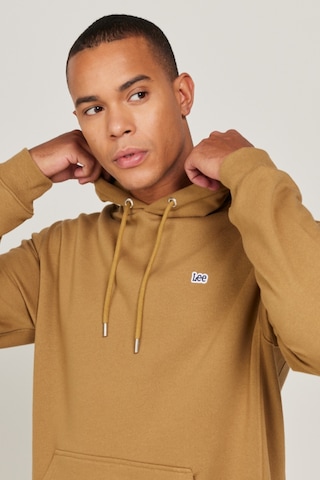 Lee Regular Fit Normal Kesim Pamuk Kapüşonlu İçi Polarlı Hardal Sweatshirt L80YRY84 Açık Kahverengi