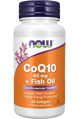 Now Foods Coq10 60 Mg With Omega 3 Fish Oil Ubikinon 60 Softgels