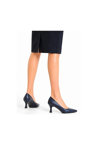 Preshley Kadın Sity Lacivert 6 Cm İnce Topuklu Stiletto