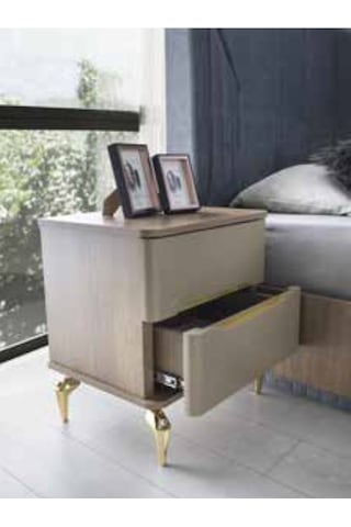 Aby Antrasit - Meşe - Gold Hazal Komidin Antrasit Meşe