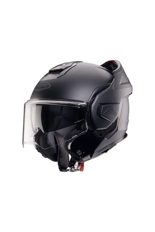 Motosiklet Kaskı Modüler Güneş Vizörlü Çene Açılır Mat Siyah Motorcu Kask