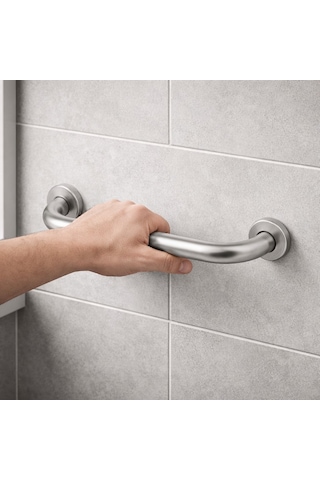 Aqua Bagno Basic Tutunma Barı 50 Cm Paslanmaz Çelik 32 Mm Banyo Engelli Tutamağı Krom