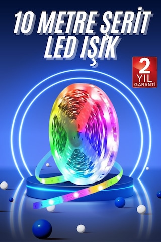 Rgb Neon Şerit Led Lamba 10 Metre İç Mekan Tasarımına Uygun - Bayi Depom 06598707