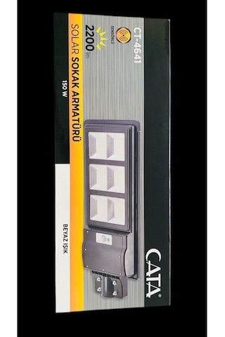Cata Ct-4641 250w Solar Sokak Armatürü Kumandalı Beyaz