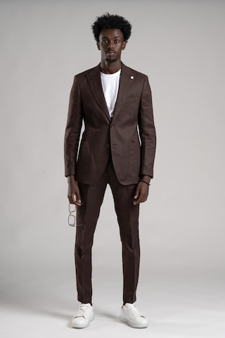Sir Regular Fit Yarım Astarlı %100 Linen Keten Kumaş Takım Elbise 001