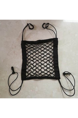 jmsstore 1 Adet Araba İç Aksesuarları Siyah Koltuk Arkası Depolama Elastik Örgü Net Çanta Arasında Bagaj Tutucu Cep