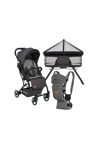 Tommybaby İnci Kabin Bebek Arabası + Katlanır Beşik + Kanguru