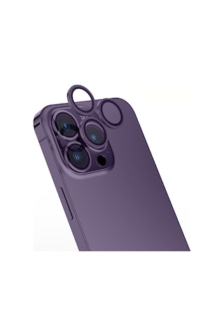 Maks Technology Apple İphone Uyumlu 14 Pro Max Mkst Mikro Kamera Lens Koruyucu - Gold