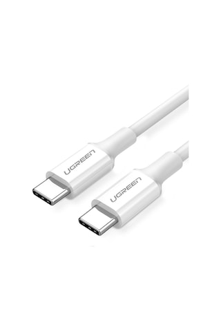 Ugreen Usb-c 60w 3a Qc Pd Hızlı Şarj Kablosu, 0.5 Metre, Beyaz, 60517 -