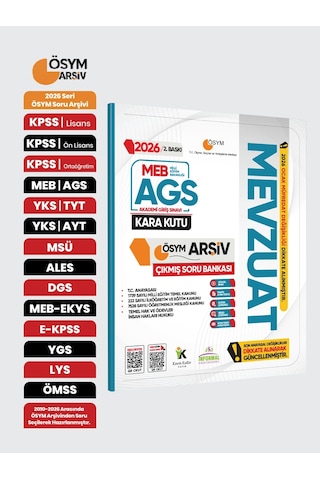 2026 Meb-AGS Mevzuat Kara Kutu ÖSYM Çıkmış Soru Havuzu Bankası Konu Özetli Dijital Çözümlü
