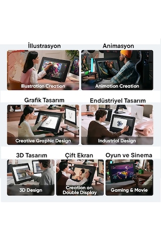 Xp-pen Artist Pro 24 Gen2 Grafik Tablet, 23.8" 4k Ips, 16384 Basınç, Dahili Stand, Vesa Xp Art24pro Gen2