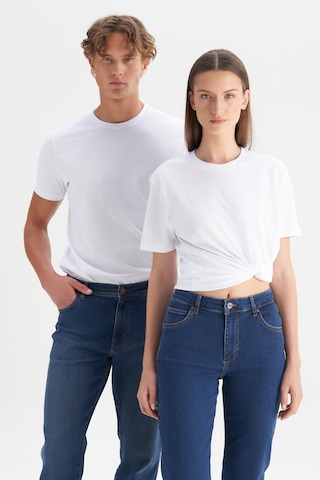 AC&Co / Altınyıldız Classics 4A4800000001BYZXS Slim Fit Bisiklet Yaka Kısa Kol Pamuklu Erkek Tişört Beyaz
