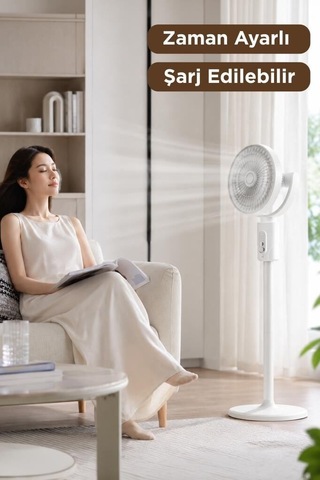Özel Seri F1 Air Fan Beyaz Kumandalı Yarlanabilir Vantilatör Kolaylık Günlük Masa