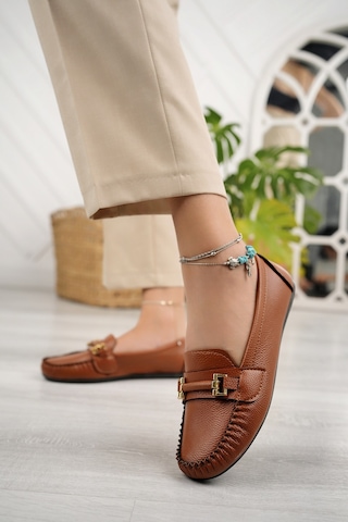 Khayt Daisy Casual Günlük Kadın Babet Ayakkabı Taba