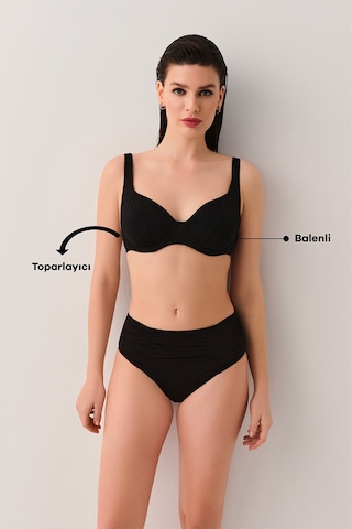 Suwen Balenli Bikini Üst Sbn26950012 Siyah