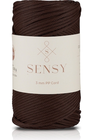 Sensy 3 Mm - 250 Gr Polyester Makrome Ipi Kahverengi 120 M Polyester Makrome Ip Supla Ip Ve Çanta Ipliği
