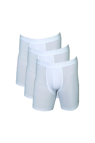 Silver Swan Modal Kumaş Beyaz Lüx Kutulu Boxer Ekonomik Paket 3'Lü Beyaz