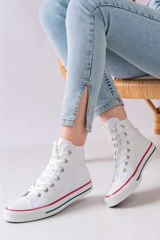 N Moda Unisex Keten Ayakkabı Spor Ayakkabı Günlük Sneakers Uzun Beyaz