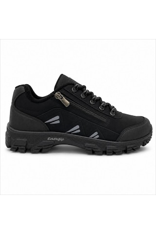Wanderfull Trekking Siyah Erkek Outdoor Fermuarlı Battal Boy Ayakkabı 45-47
