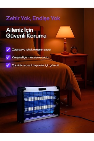 4+4w Çift Uva Ekolojik Işık Enerji Tasarruflu Sinek Tuzağı Elektr