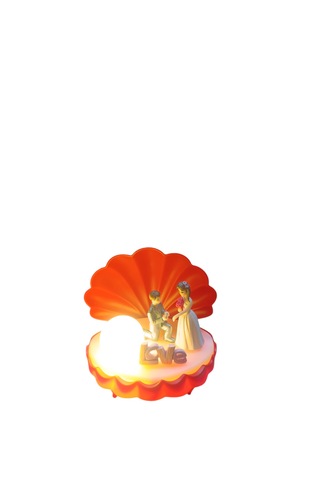 İstiridye Tasarım Işıklı İnci Sevgili Biblo