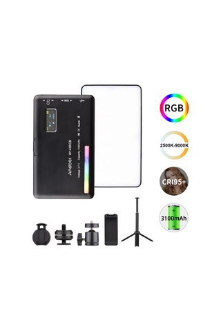 Andoer W140 Rgb Cep Video Konferans Led Video Işık Kiti Siyah Siyah