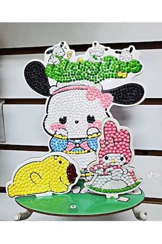 Sanrio Karakterleri Elmas Boyama Seti Pochacco, My Melody & Pom