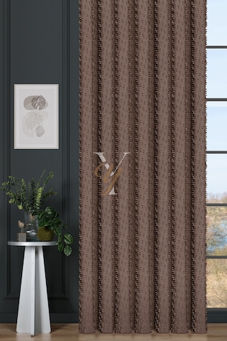 Linda Fon Perde V-6013-s Mocha Simli Mocha