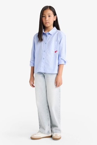 Defacto Oversize Geniş Kalıp Oxford Mavi Kız Çocuk Gömlek F2274a8/be213 Mavi