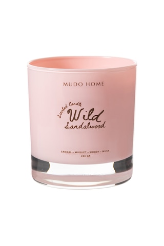Mudo Home Wıld Sandal Ağacı Mum 200gr Pembe