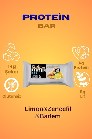 Limonlu & Zencefilli Hurmalı Protein Bar 55gr 2xbar X3 Adet
