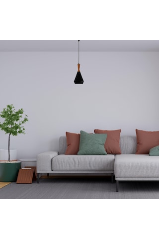 Belda Siyah Sarkıt Avize Siyah - Bronz