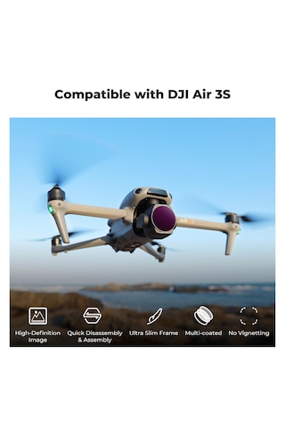 K&f Concept Djı Air 3s İçin Nd/pl 4'lü Set / Nd8/pl + Nd16/pl + Nd32/pl + Nd64/pl
