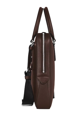 Montblanc Sartorial Deri İnce Evrak Çantası 222921 Kahverengi