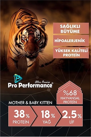 Pro Performance Mother Baby Kitten Somonlu Ve Pirinçli Anne Yavru Kedi Mamsı 15 Kg 124-10021.06