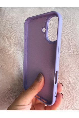 Apple Uyumlu iPhone 16 Logolu İçi Kadife Silikon Lansman Kılıf