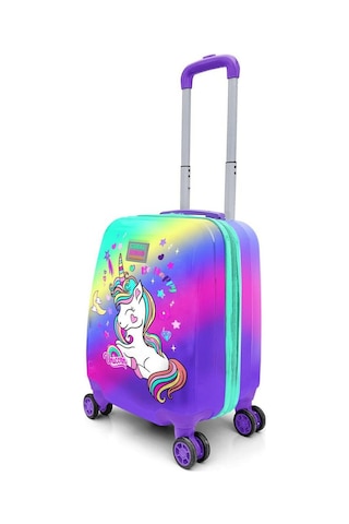 Coral High Kids Lavanta Su Yeşili Unicorn Desenli Çocuk Valizi 16701
