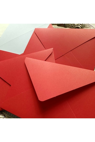 Kırmızı Davetiye Zarfı, 13x18 Cm.
