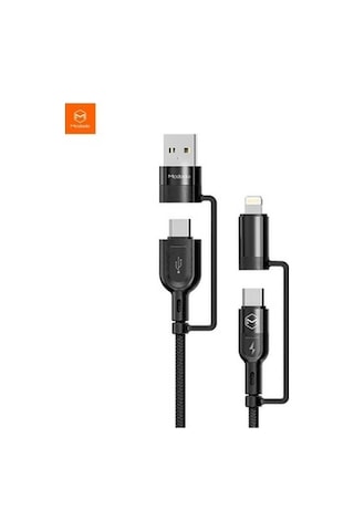 Mcdodo Ca-8070 60W 3A 4In1 Hızlı Şarj Data Kablo 1.2M Siyah (525852039)