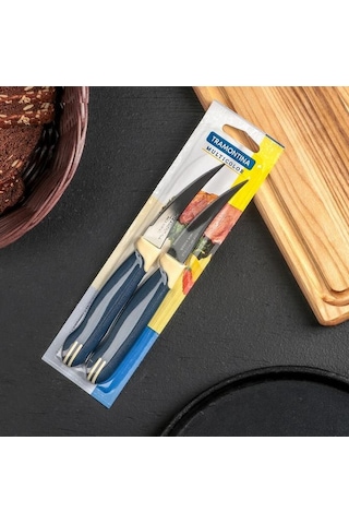 TRAMONTİNA LAZER KESİM SEBZE BIÇAĞI  2 ADET-KISA Lacivert