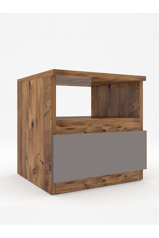 Umut Komodin Antrasit Gri - Atlantik Çam 45 Cm 1 Çekmeceli