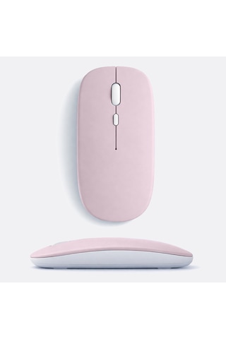 Apple Uyumlu MacBook iPad Bluetooth Şarjlı Mouse Usb Dongle Şarj Kablosu Dahil Sessiz İnce Ve Taşınabilir 13513