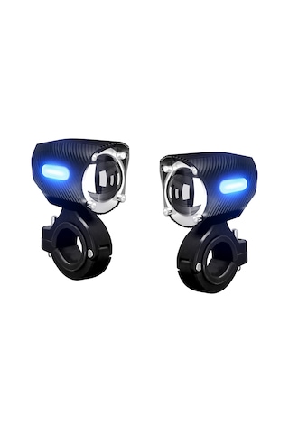 Leezsing M10 Motosiklet Led Farı - 18000lm, 6 Led Çipli, 3 Renk Seçenekli, Ip67 Su Geçirmez Siyah