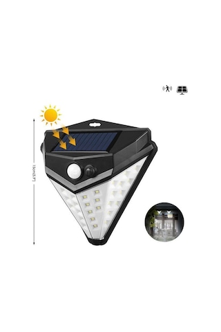Su Geçirmez Solar Bahçe Aydınlatması 38 Led Üçgen Duvar Aydınl . Diğer